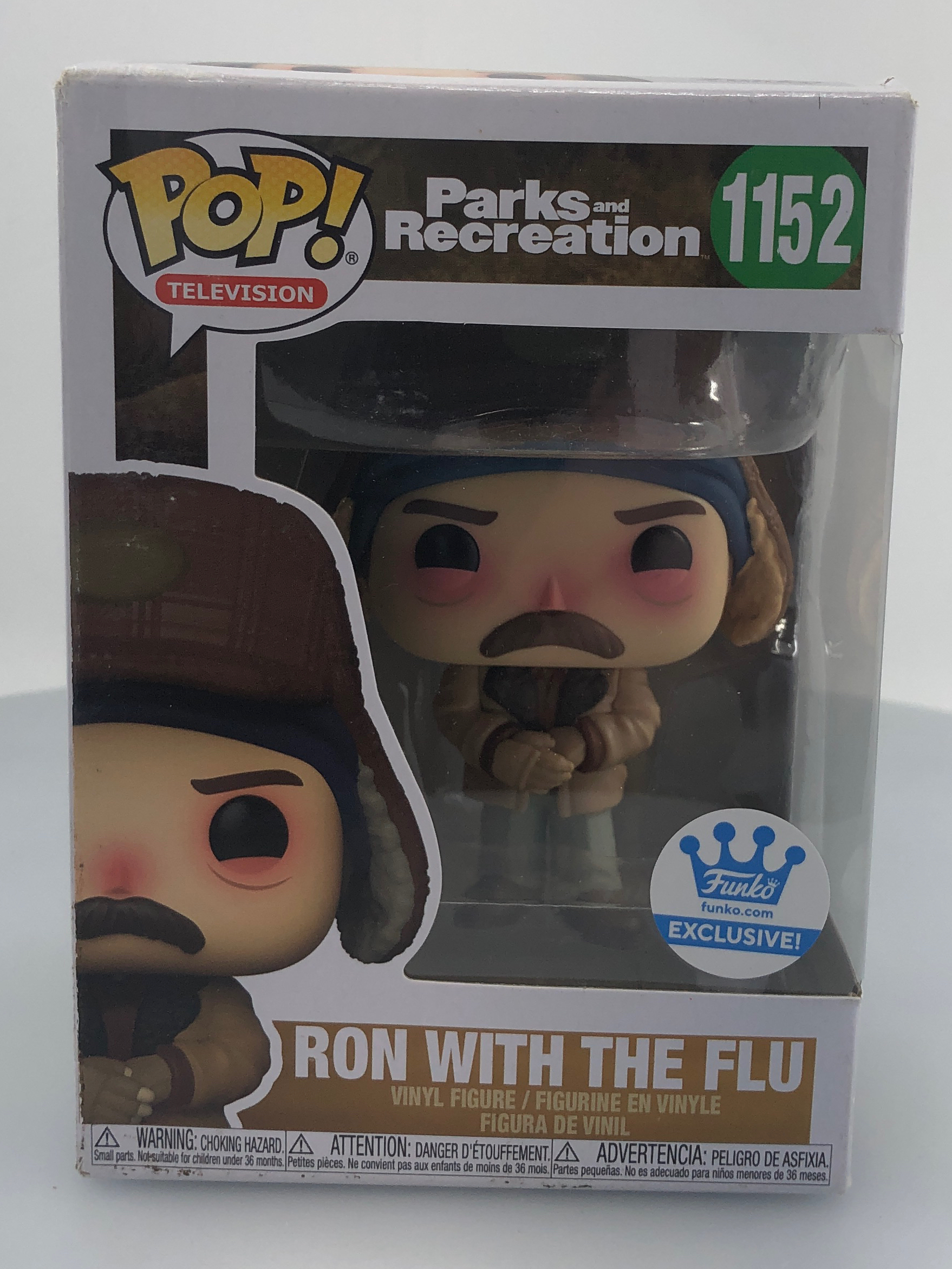 Funko Pop! Television Parks And Recreation Ron With The Flu #1152 Damaged Box